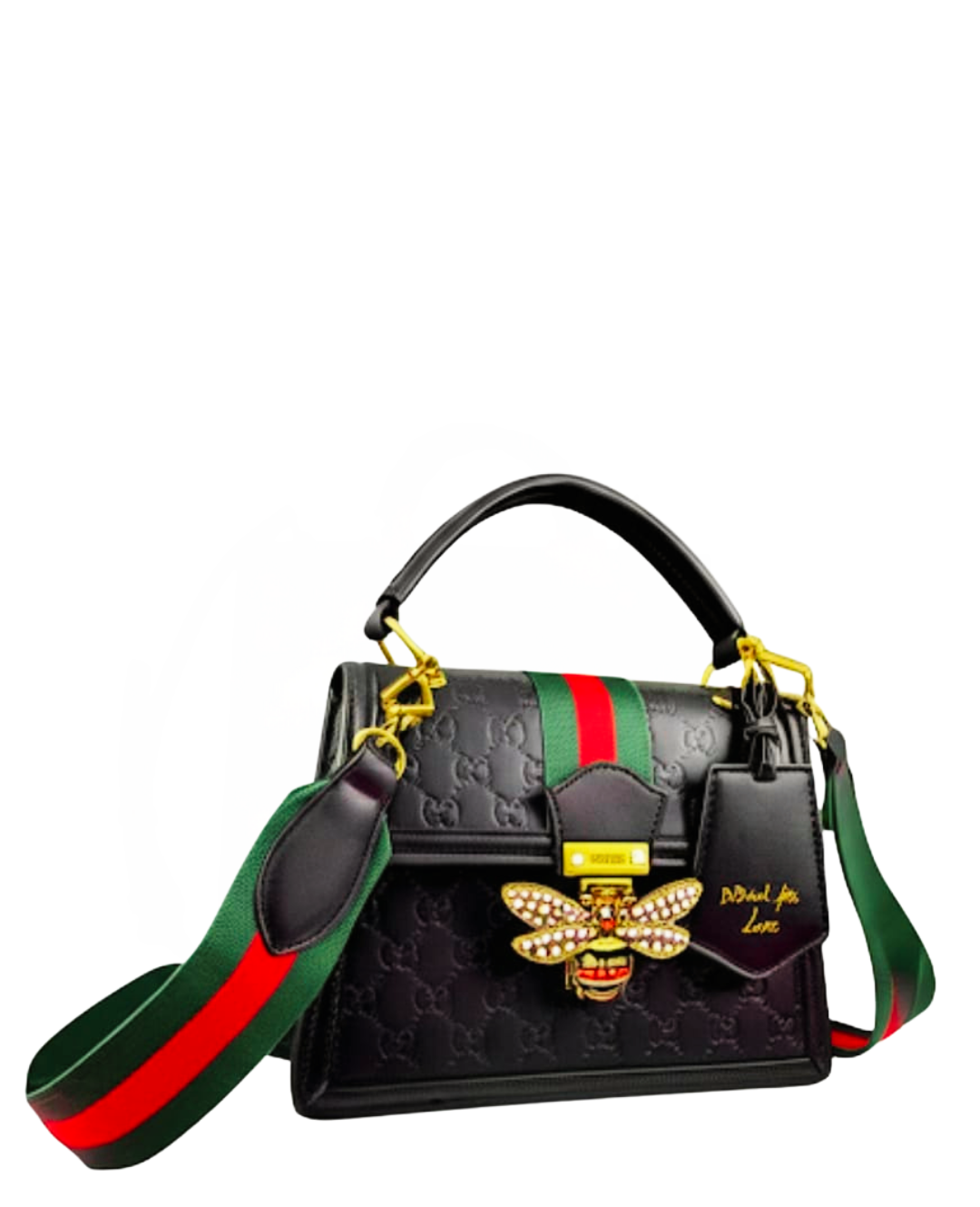 The "Queen Bee" Embossed Top Handle Bag